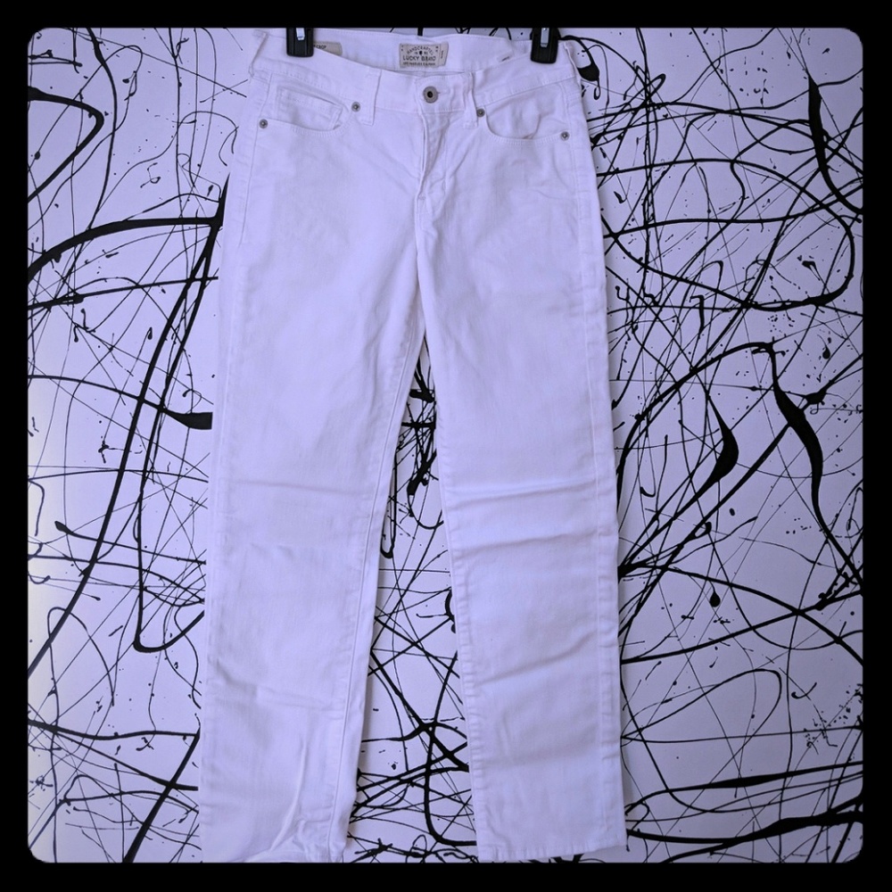 Lucky Brand White Skinny Ankle Crop